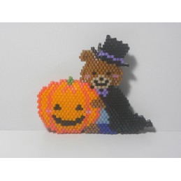 織片-098(萬聖節南瓜熊)