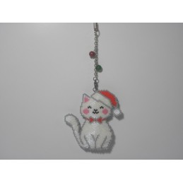 織片-100(聖誕帽貓)